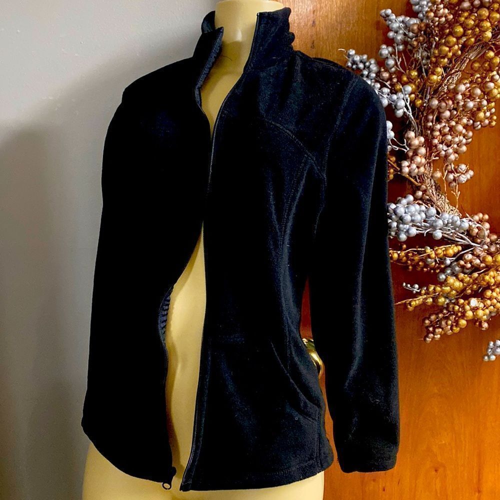 Old Navy classic fleece sweatshirt jacket Medium Black